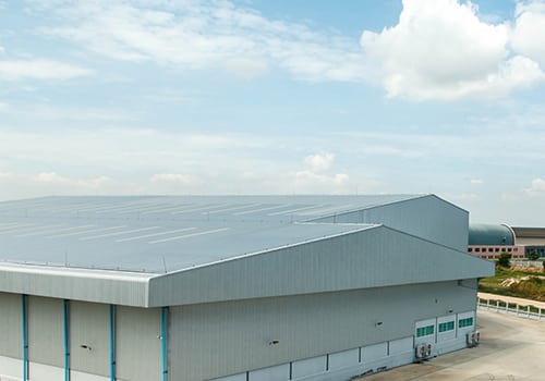 Alderon application on factory - aplikasi alderon pada atap pabrik
