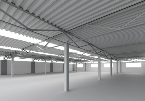 Alderon application on warehouse - aplikasi alderon pada atap gudang