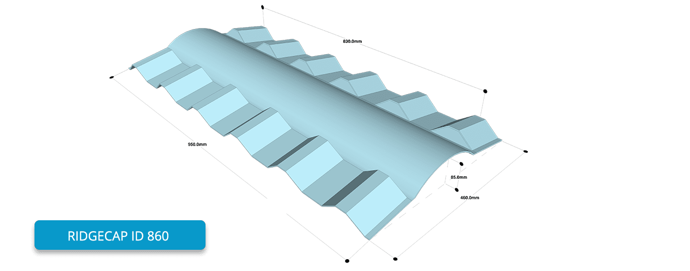 Alderon Twinwall Accessories - Ridgecap ID 860