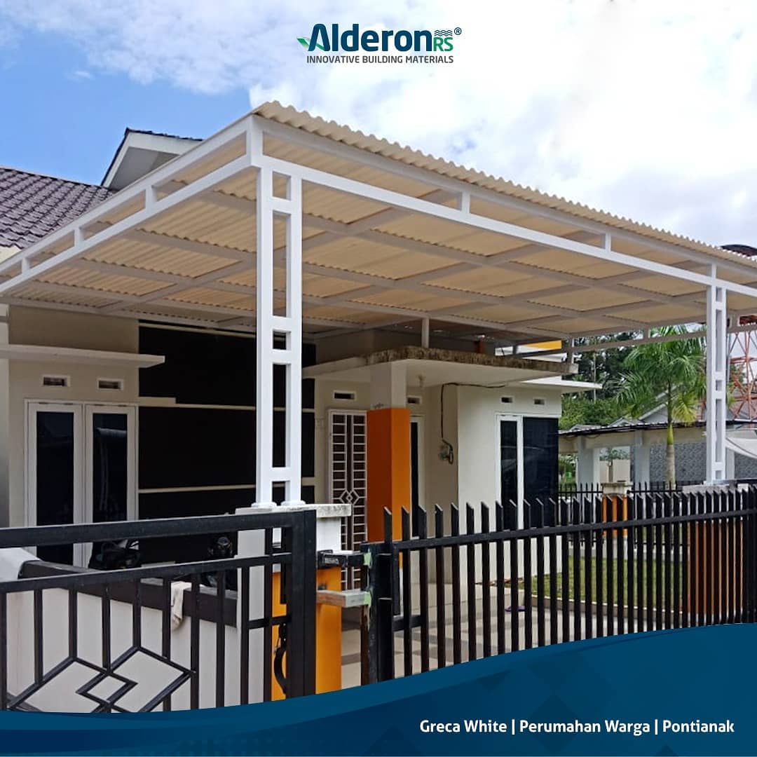 Model Atap Kanopi untuk Carport Rumah Minimalis - Alderon RS rangka besi hollow