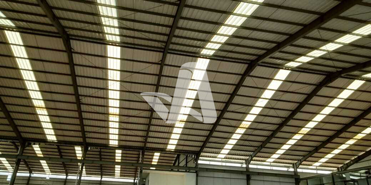 atap pabrik upvc alderon twinwall translucent semi transparan