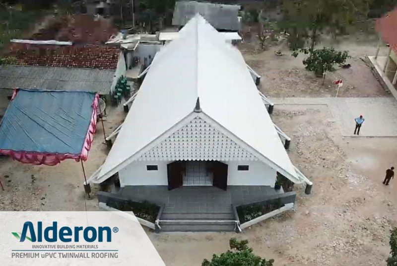 atap pelana modern gereja atap upvc alderon twinwall