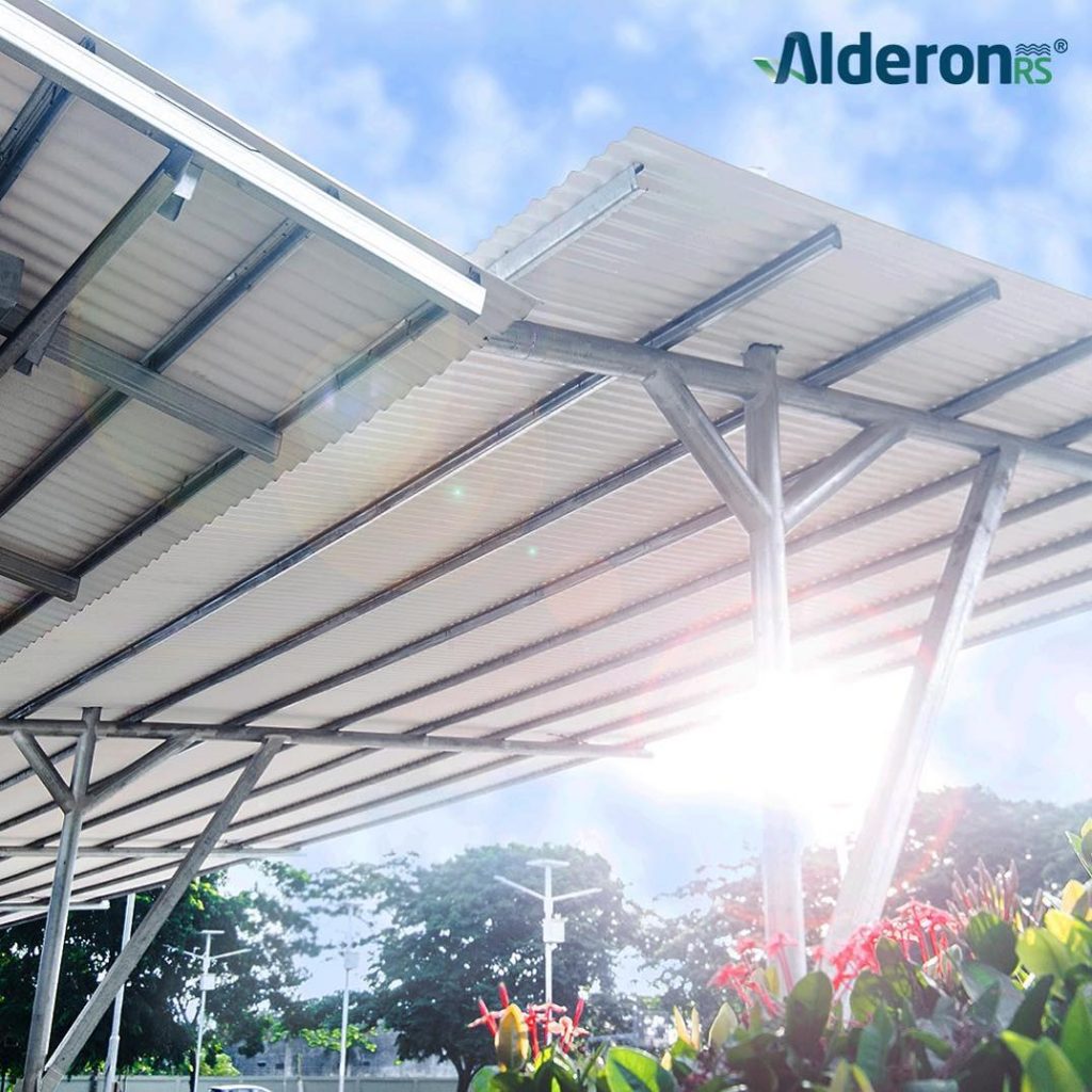 rangka kanopi baja ringan atap alderon